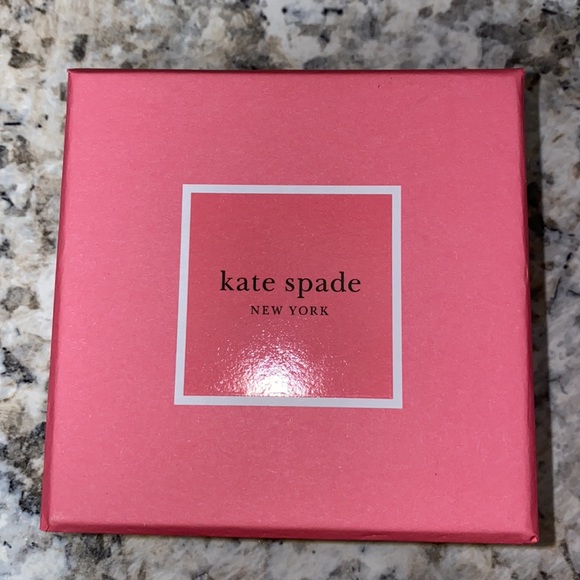 ♠️ Kate Spade New York Mini Small Square Huggies Earrings - Rose Gold Glitter - Picture 4 of 4